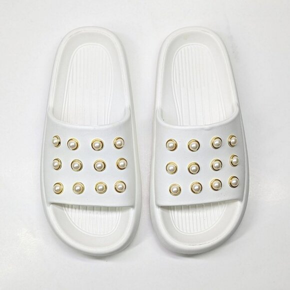 Kenneth Cole Mello Eva Pearl Embellished Platform Sandal White Size 8 (MSRP $59) - Picture 3 of 8